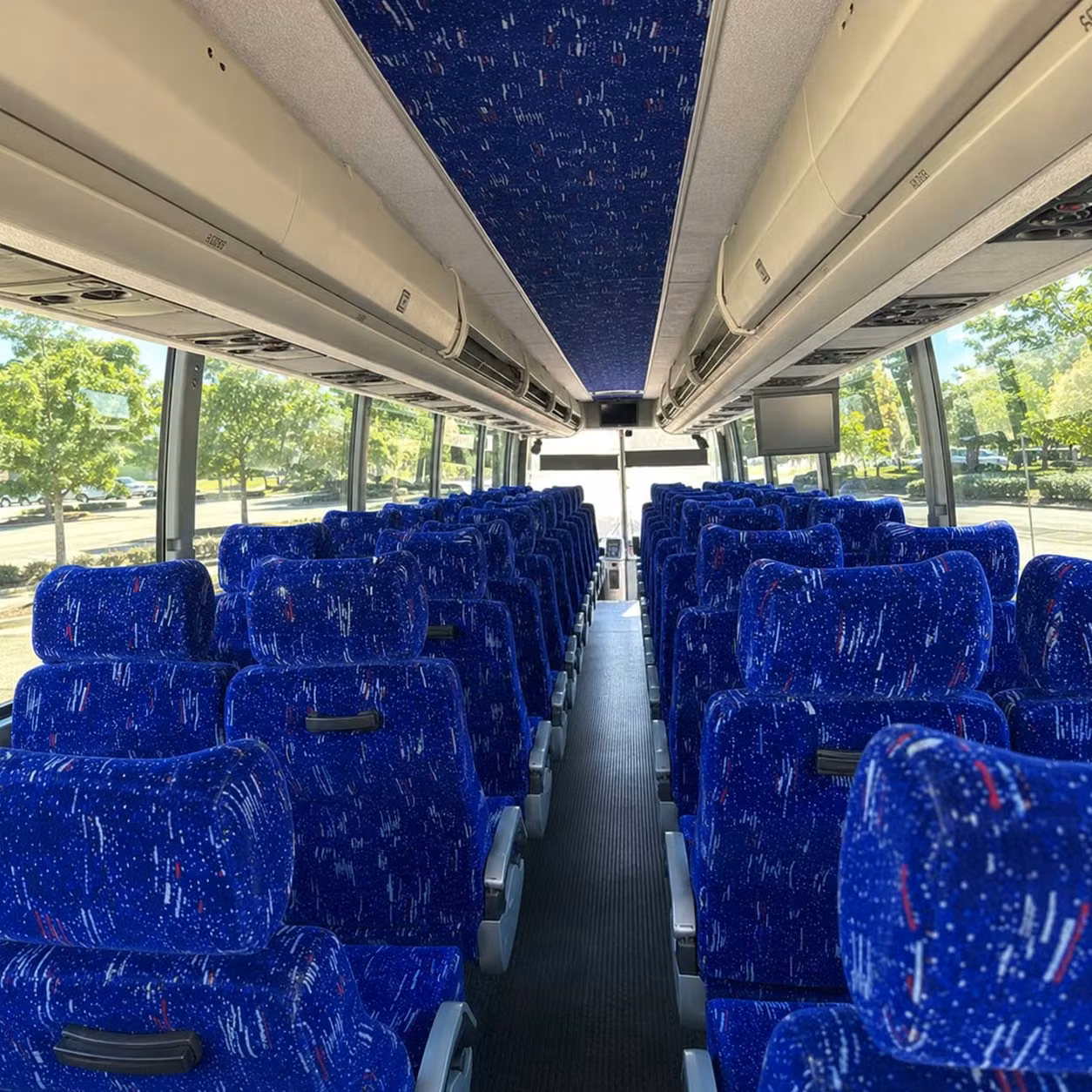56 passenger charter bus interior